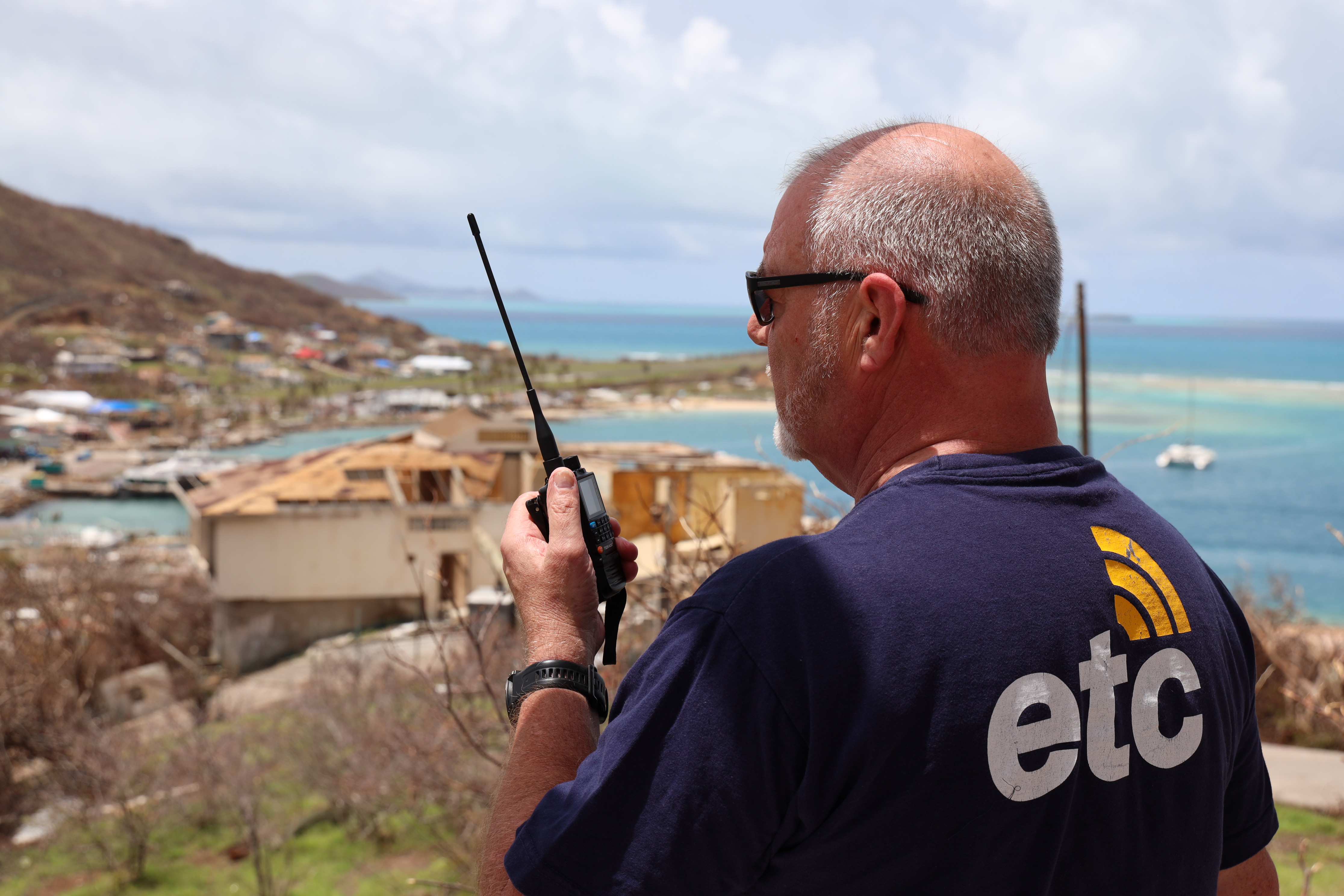 ETC Coordinator on Union Island during Hurricane Beryl Response in June 2024